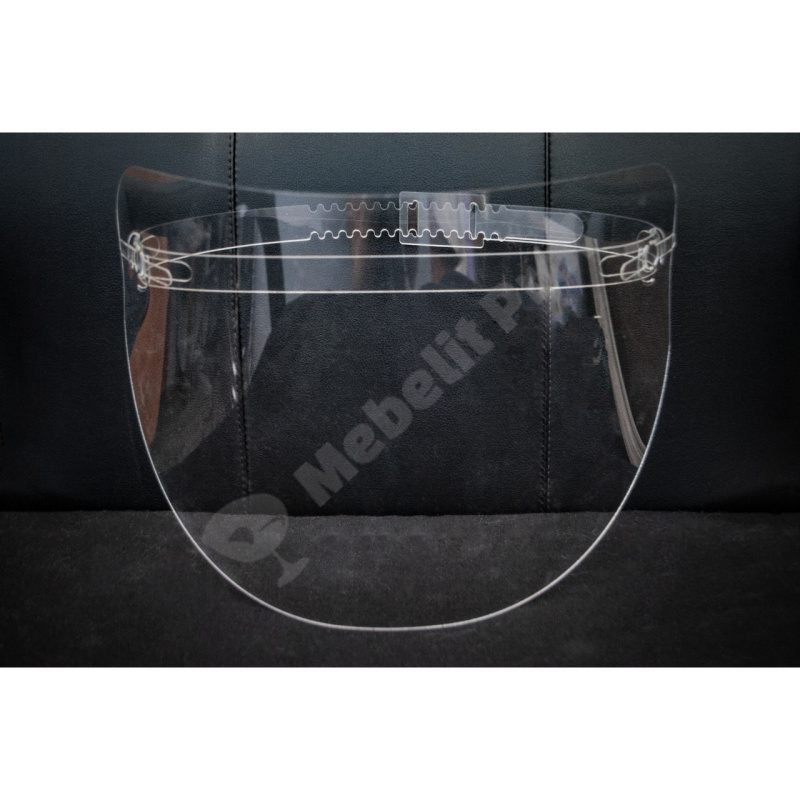 картинка Маска пластмассовая прозрачная для защиты лица и глаз от магазина Mebelit-Prof